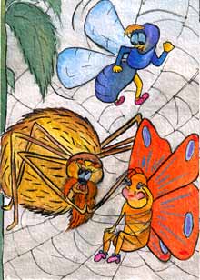 Сказки сибирского леса. Паук и муха